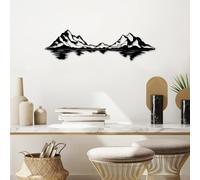 Stylish Black Decorative Metal Wall Accessory, 68 x 19 cm, 100% Metal, 1.5 mm Thickness, Lightweight & Modern Design for Home Decor