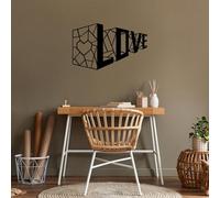 Stylish Black Decorative Metal Wall Accessory, 68 x 42 cm, 100% Metal, 1.5 cm Thickness, Perfect for Modern Home Decor & Office Spaces
