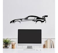Stylish Black Decorative Metal Wall Accessory, 70 x 14 cm, 100% Metal, 1.5 mm Thickness, Easy Wall Mounting for Modern Home Decor