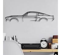 Stylish Black Decorative Metal Wall Accessory, 70 x 15 cm, 100% Metal, 1.5 mm Thickness, Easy Wall Mounting for Modern Home Decor