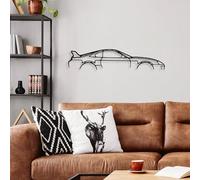 Stylish Black Decorative Metal Wall Accessory, 70 x 15 cm, 100% Metal, 1.5 mm Thickness, Easy Wall Mounting for Modern Home Decor