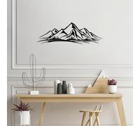 Stylish Black Decorative Metal Wall Accessory, 70 x 23 cm, 100% Metal, 1.5 mm Thick, Easy Wall Mounting, Perfect for Modern Home Decor