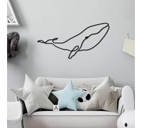 Stylish Black Decorative Metal Wall Accessory, 70 x 34 cm, 100% Metal (1.5 mm Thick), Easy Wall Mounting, Perfect for Modern Home Decor