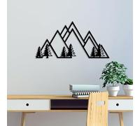 Stylish Black Decorative Metal Wall Accessory, 70 x 35 cm, 100% Metal (1.5 mm Thick), Easy Wall Mounting, Perfect for Modern Home Decor