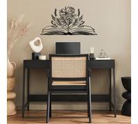 Stylish Black Decorative Metal Wall Accessory, 70 x 35 cm, 100% Metal, 1.5 mm Thick, Easy Wall Mounting, Perfect for Modern Home Decor