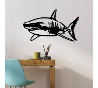 Stylish Black Decorative Metal Wall Accessory, 70 x 36 cm, 100% Metal (1.5 mm Thick), Easy Wall Mounting, Perfect for Modern Home Decor