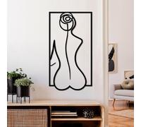 Stylish Black Decorative Metal Wall Accessory, 70 x 38 cm, 100% Metal (1.5 mm Thick), Easy Wall Mounting, Perfect for Modern Home Decor