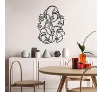 Stylish Black Decorative Metal Wall Accessory, 70 x 50 cm, 100% Metal, 1.5 mm Thick, Easy Wall Mounting, Perfect for Modern Home Decor