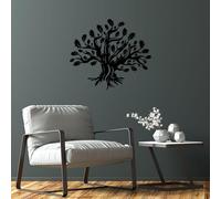 Stylish Black Decorative Metal Wall Accessory, 70 x 61 cm, 100% Metal (1.5 mm Thick), Easy Wall Mounting, Perfect for Modern Home Decor