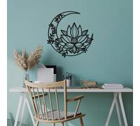 Stylish Black Decorative Metal Wall Accessory, 70 x 70 cm, 100% Metal, 1.5 mm Thick, Easy Wall Mounting, Perfect for Modern Home Decor