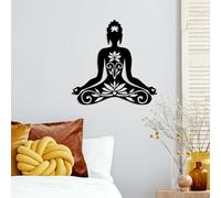 Stylish Black Decorative Metal Wall Accessory, 70 x 70 cm, 100% Metal, 1.5 mm Thick, Lightweight & Easy to Hang, Perfect for Modern Home Decor