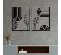Stylish Black Decorative Metal Wall Accessory, 92 x 60 cm, 100% Metal, 1.2 mm Thickness, Perfect for Modern Home Decor & Unique Wall Art