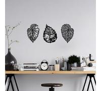 Stylish Black Decorative Metal Wall Accessory Set (3 Pieces), 100% Metal, 1.5 mm Thick, Perfect for Home Decor, Modern Aesthetic, Easy to Hang