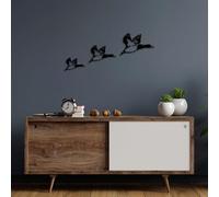 Stylish Black Decorative Metal Wall Accessory Set (3 Pieces) | 100% Metal, 1 mm Thick | Sizes: 11 x 16 cm, 14 x 22 cm, 18 x 27 cm | Perfect for Home Decor