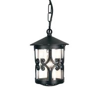 Stylish Black Led Chain Lantern For Outdoor Use - Ip23 Rated 100W E27 Bulb