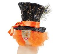 Bristol Novelty BH520 Mad Hatter Hat and Hair, Unisex-Adult, Multi-Colour, One Size