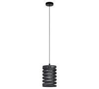 Stylish Black Pendant Ceiling Light With Slim Spiral Design And E27 Bulb Socket