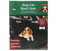 Stylish Black Pet Car Boot Liner - 144 x 170cm (1 Pc.) - 600D Oxford Nylon Protector, Adjustable Headrest Straps - Perfect for Any Cars