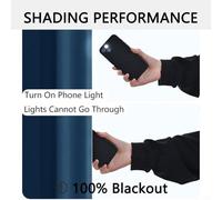 Stylish Blackout Curtain for Home, Providing Effective Light Blocking and Thermal Insulation for Year Round Comfort (Blue)