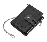 Stylish Blocking Wallet PU 1eather Coin Compartment Purse Change Purses Business Card Holder Storage Case Bag for Men, Black