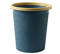 Stylish Blue Trash Can Compact Lidless Design For Easy Garbage Disposal Long Service Life Plastic Waste Bin For Small Spaces Ideal For Bathrooms And Kitchens (Large Dark Blue)