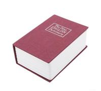 Stylish Book Safe with Combination Lock for Effective Jewelry and Key Storage (red)