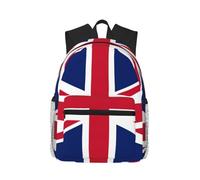 Stylish British Flag Travel Backpack Lightweight Water Protection Laptop Backpack For College Work Work Black, One Size, Black, Rozmiar uniwersalny