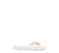 Stylish Buckle Sandals - female - Tory Burch - Sliders - White - 3 UK - Shoes 3 UK