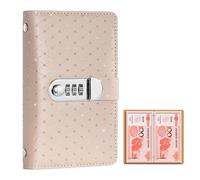 Stylish Budget Book - Password Lock Cash Organizer, Envelope Challenge Binder with 100, Resin Cover Planner Closure, Workplace Finance Accessory, Expense Tracking Tool for Men, Women, Business, Home