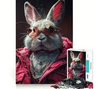 Stylish Bunny Chic 1000 Pieces Jigsaws Adults Puzzles Gifts Reason Skill Toy Stress Release Exact Cut Santa Wish List 50x75cm