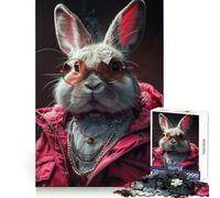 Stylish Bunny Chic 1000 Pieces Jigsaws Adults Puzzles Gifts Reason Skill Toy Stress Release Exact Cut Santa Wish List 50x75cm