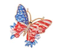 Stylish Butterfly Pin with US Flag Design for 250 Years Celebration Festive Festive Butterfly Brooch