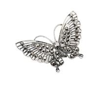 Stylish Butterfly Rhinestones Pin Sturdy Alloy Craftsmanship for Wedding Anniversary Christmas Celebration Outfits Elegant Butterfly Dress Accessories