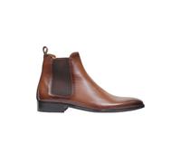 Stylish Calf Leather Chelsea Boots XPOSED Tan 9.5