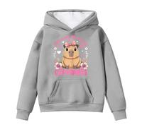 Stylish Capybara Print Girls Hooded Sweater Comfortable Long Sleeve Pullover with Pockets for Autumn Winter Wear Clothes 11-12 Years Hoodies School Jumpers Boys Cute Teen