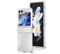 Stylish Case for Samsung Galaxy Z Flip 7, Electroplated Hinge Shockproof Full Wrap Phone Case Light Slim Anti-Scratch PC Shell Purple (Flip 7,Silver)