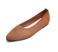 Stylish casual shoes for women for everyday comfort. Hollow toe design. Perfect for spring and summer. Versatile with casual pants. Flat sole for the whole, khaki, 9 UK
