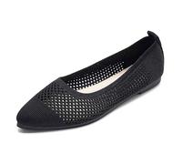 Stylish casual shoes for women for everyday comfort. Hollow toe design. Perfect for spring summer. Versatile with casual pants. Flat sole for the whole, black, 4 UK