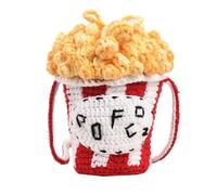Stylish Casual Unisex Shoulder Bag with Cute Popcorn Knitting Pattern and Letters for Everyday Use, red, standard size, Rucksack Backpacks