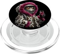 Stylish Cat Astronaut Space Feline Wine Glass Graphic Kitten PopSockets PopGrip for MagSafe