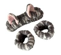 Stylish Cats Ear Hairband With Wrist Wash Band For Female Face Washing Use Skincare Makeup Accessories For Everyday Use