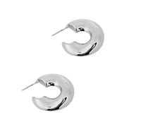 Stylish Circles Earrings Geometric Irregular Thick Metal Round Earrings Comfortable Wear Ear Accessories For Women Girls Women