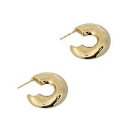 Stylish Circles Earrings Geometric Irregular Thick Metal Round Earrings Comfortable Wear Ear Accessories For Women Girls Women