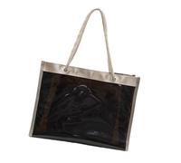 Stylish Clear PVC Bag For Women Lightweight Beach Bag With Spacious Interior Shoulder Purse and Cosmetic Pouches Set