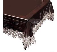 Stylish Clear Vinyl Tablecloth, Waterproof and Oil Resistant, for Home Gatherings, Parties, and Everyday Dining (108x108cm)