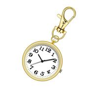 Stylish Clip Watch - Round Key Chain Timepiece, Trendy Backpack Watch | Elegant Watch Pendant, Exquisite Bag Charm for Families, Holidays, Friends, Outdoor Activities, Work and Fashion Accessories
