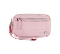 Stylish Clutch Wallet - Polyester Leather Clutch Span, Zip Coin Holder, Portable Phone , Multi-Compartment Bracelet Wallet with Change Bag for Travel, Pink, see description, See description
