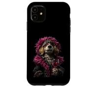 Stylish Cocker Spaniel Portrait Fashion Dog Wine Graphic Case for iPhone 11