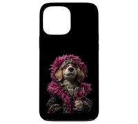 Stylish Cocker Spaniel Portrait Fashion Dog Wine Graphic Case for iPhone 13 Pro Max