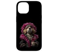 Stylish Cocker Spaniel Portrait Fashion Dog Wine Graphic Case for iPhone 14